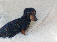 Mohair Dog Sweater and Hat Set: Warm Winter Dachshund Suit