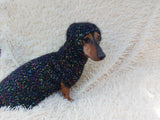 Mohair Dog Sweater and Hat Set: Warm Winter Dachshund Suit