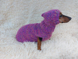 Mohair Dog Sweater and Hat Set: Warm Winter Dachshund Suit
