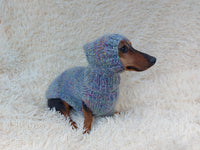 Mohair Dog Sweater and Hat Set: Warm Winter Dachshund Suit