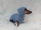 Mohair Dog Sweater and Hat Set: Warm Winter Dachshund Suit