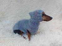 Mohair Dog Sweater and Hat Set: Warm Winter Dachshund Suit