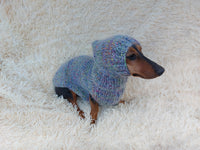 Mohair Dog Sweater and Hat Set: Warm Winter Dachshund Suit