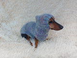 Mohair Dog Sweater and Hat Set: Warm Winter Dachshund Suit