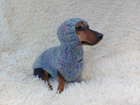 Mohair Dog Sweater and Hat Set: Warm Winter Dachshund Suit