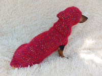 Mohair Dog Sweater and Hat Set: Warm Winter Dachshund Suit