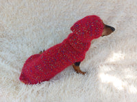 Mohair Dog Sweater and Hat Set: Warm Winter Dachshund Suit