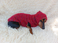 Mohair Dog Sweater and Hat Set: Warm Winter Dachshund Suit