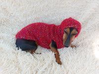 Mohair Dog Sweater and Hat Set: Warm Winter Dachshund Suit