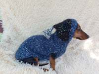 Mohair hoodie for pet super warm winter sweater with hood for dog