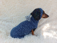 Mohair hoodie for pet super warm winter sweater with hood for dog