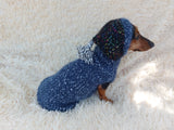 Mohair hoodie for pet super warm winter sweater with hood for dog