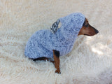 Mohair hoodie for pet super warm winter sweater with hood for dog