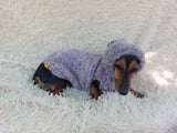 Mohair hoodie for pet super warm winter sweater with hood for dog