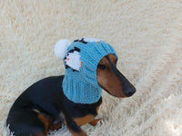 Christmas hat with penguins for dog