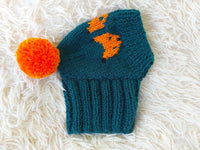 Knitted Fox Hat for Small Dog: Warm Wool-Acrylic Blend