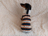 Dachshund dog sweater, dachshund clothing wool warm dogjamper