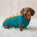 Dachshund dinosaur knitted sweater, dinosaur sweater for dogs, clothes dinosaur knitted sweater for dogs