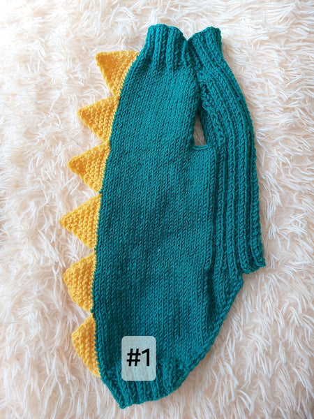 Dachshund dinosaur knitted sweater, dinosaur sweater for dogs, clothes dinosaur knitted sweater for dogs