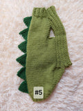 Dachshund dinosaur knitted sweater, dinosaur sweater for dogs, clothes dinosaur knitted sweater for dogs