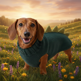 Dachshund dinosaur knitted sweater, dinosaur sweater for dogs, clothes dinosaur knitted sweater for dogs