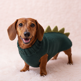 Dachshund dinosaur knitted sweater, dinosaur sweater for dogs, clothes dinosaur knitted sweater for dogs