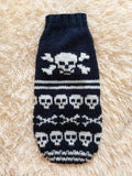 Halloween Pet Clothes Skull and Bones- Halloween Dog Sweater-Pirate sweater for dog skull with bones