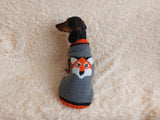 Fox clothing pet sweater-fox jumper for dogs-halloween fox clothing for dachshund