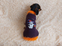 Halloween Pet Clothes With Ghost Pumpkin And Bat,Dog Halloween Sweater