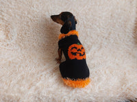 Dog costumes pumpkin sweater, dog costumes for halloween, pumpkin halloween costumes for pets, puppies, cat and dog sweater for halloween