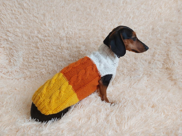 Candy Corn Pet Costumes Dog Sweater Halloween Costumes Candy Corn Pet Costumes Puppy Cat Dog Halloween Sweater dachshundknit