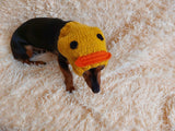 Duck dog clothes hat snood, dachshund snood Duck