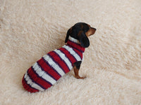 Dachshund clothes knitted sweater, knitted wool sweater for dachshund or small dog