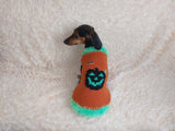 Dog costumes pumpkin sweater, dog costumes for halloween, pumpkin halloween costumes for pets, puppies, cat and dog sweater for halloween