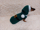 Santa costume for dachshunds, christmas dachshund santa costume hat and sweater