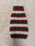 Christmas stripe white red green dog costume,sweater christmas aran winter warm for pets,dog festive christmas clothes