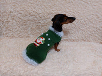 Christmas Santa Costume for Pets, Knitted Warm Christmas Sweater for Dog, Christmas Dachshund Santa Clothes, christmas dog clothes