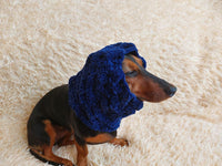 Plush scarf snood for dog, scarf snood for small dogs, snood for dachshund, scarf for dachshund