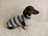 Dachshund clothes knitted sweater, knitted wool sweater for dachshund or small dog