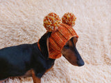 Hat winter pet wool with pompoms,clothes warm hat for dog