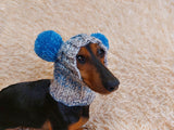 Hat winter pet wool with pompoms,clothes warm hat for dog