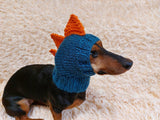 Dino dog hat,dino dog cloches hat snood