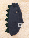 Dachshund dinosaur knitted sweater, dinosaur sweater for dogs, clothes dinosaur sweater for dogs