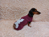 Sweater with rabbit with pompom for dog, Easter sweater with rabbit for dachshund