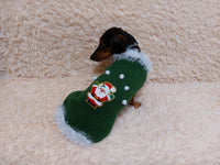 Christmas Santa Costume for Pets, Knitted Warm Christmas Sweater for Dog, Christmas Dachshund Santa Clothes, christmas dog clothes