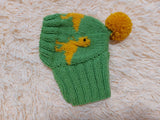 Dinosaur dog clothes pom pom hat, dinosaur hat for dachshund dog