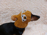 Hat with bears for dog-Warm Winter Dog Snood Hat, Pets Snood Hat