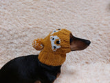 Hat with bears for dog-Warm Winter Dog Snood Hat, Pets Snood Hat