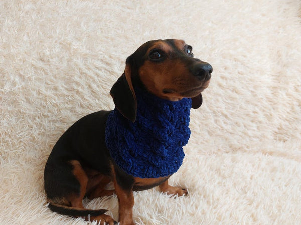 Plush scarf snood for dog, scarf snood for small dogs, snood for dachshund, scarf for dachshund