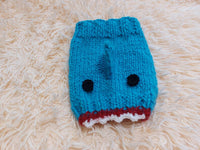 Shark knitted warm wool snood for dog